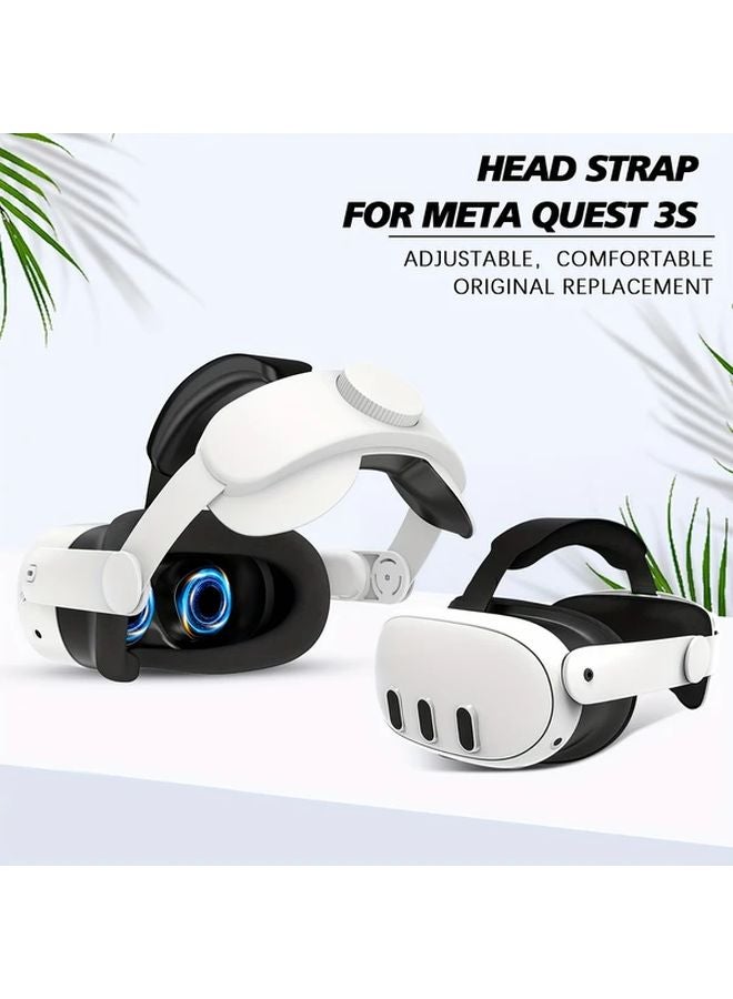 Meta Quest 3S Head Strap Black Enhanced Comfort Support Retractable Strap for VR Gaming - Image 1